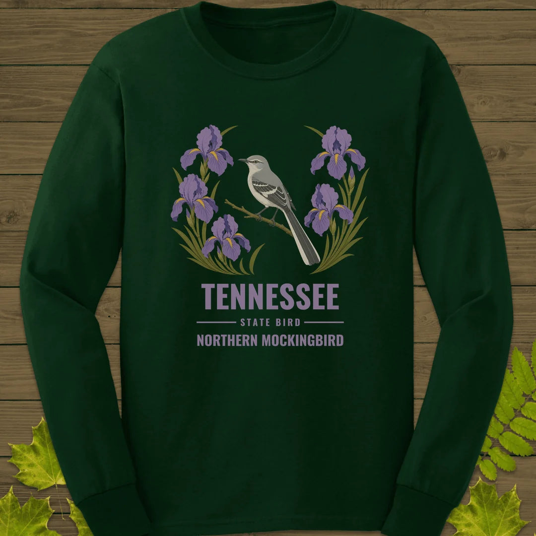 Tennessee State Bird Long Sleeve in Forest Green