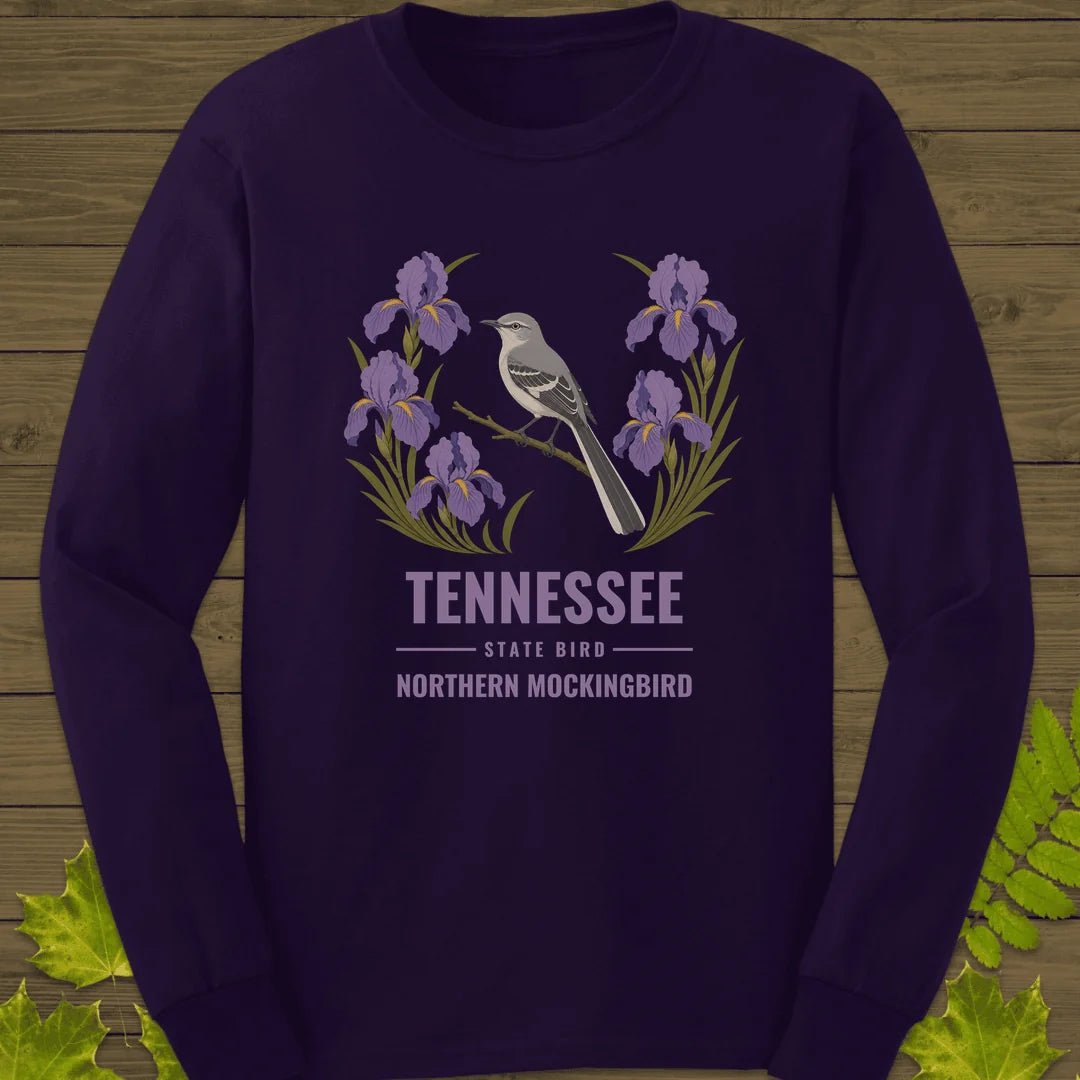 Tennessee State Bird Long Sleeve in Purple