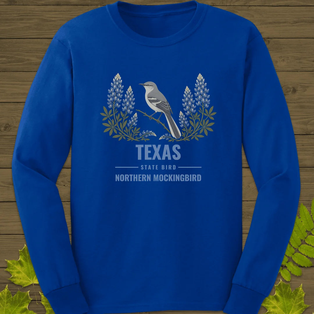 Texas State Bird Long Sleeve in Royal
