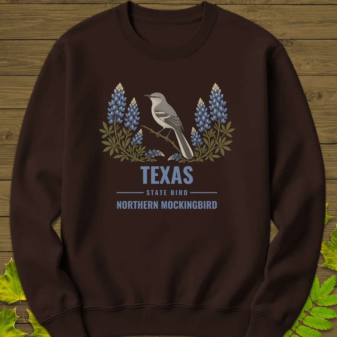 Texas State Bird Sweatshirt in Dark Chocolate