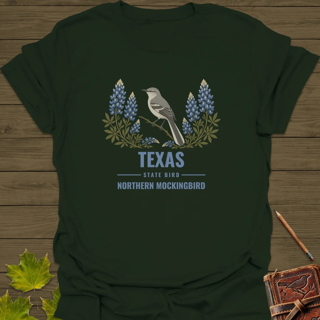 Texas State Bird T-Shirt in Forest Green