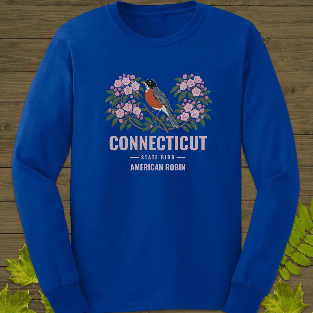 Connecticut State Bird Long Sleeve in Royal