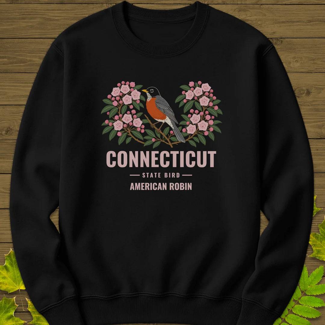 Connecticut State Bird Sweatshirt in Black