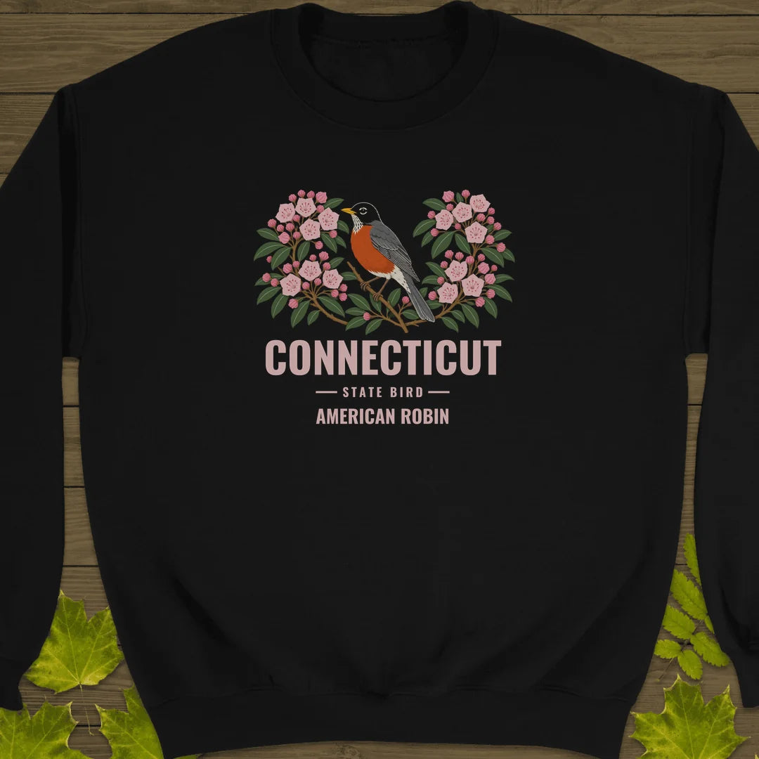 Connecticut State Bird Sweatshirt in Black