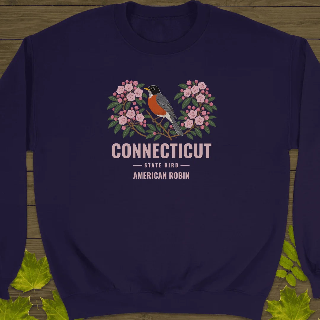 Connecticut State Bird Sweatshirt in Purple