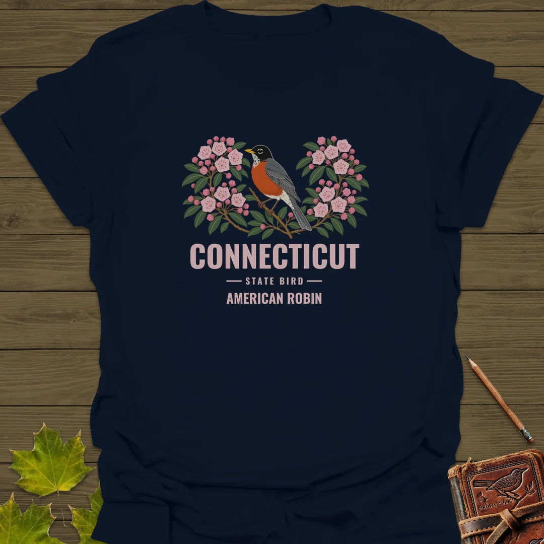 Connecticut State Bird T-Shirt in Navy