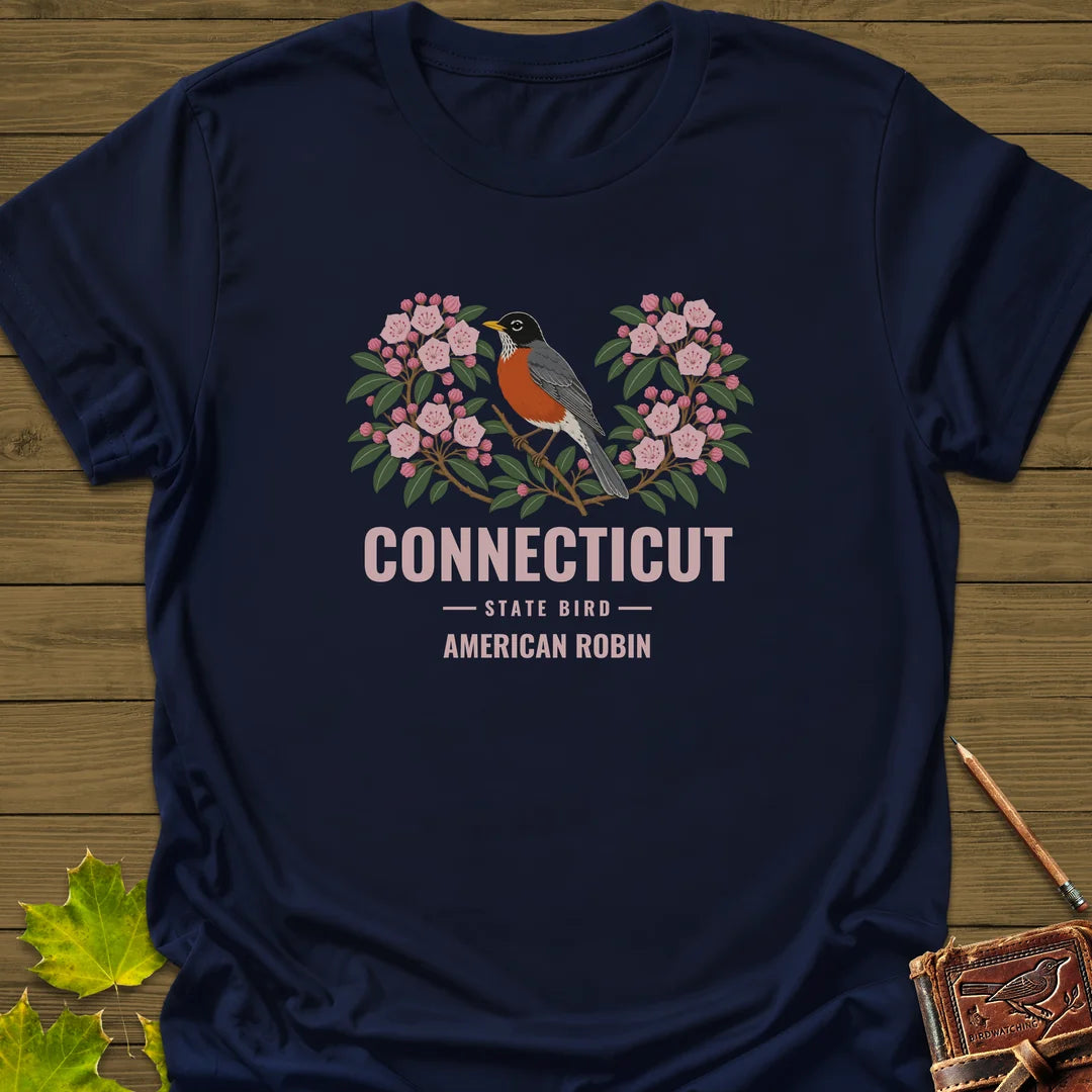 Connecticut State Bird T-Shirt in Navy