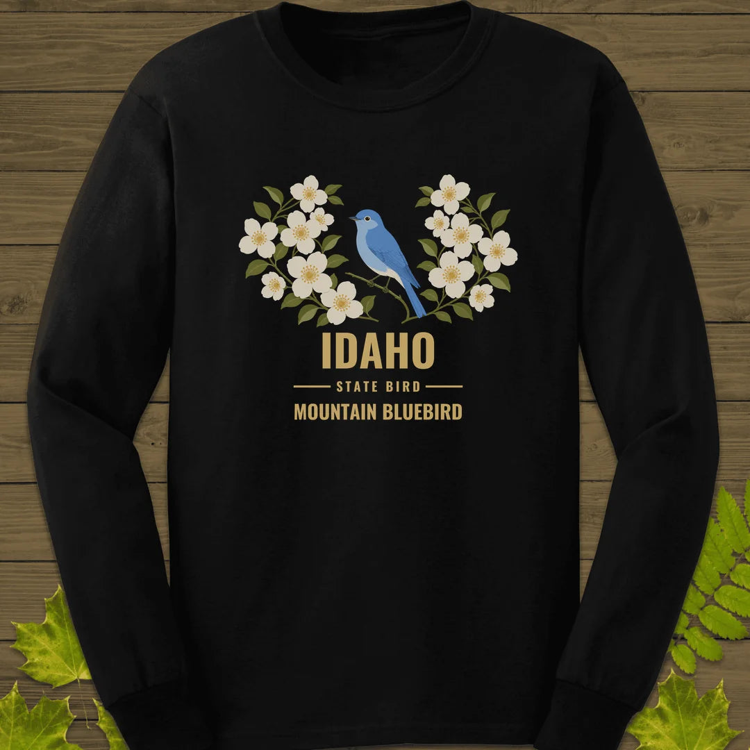 Idaho State Bird Long Sleeve in Black