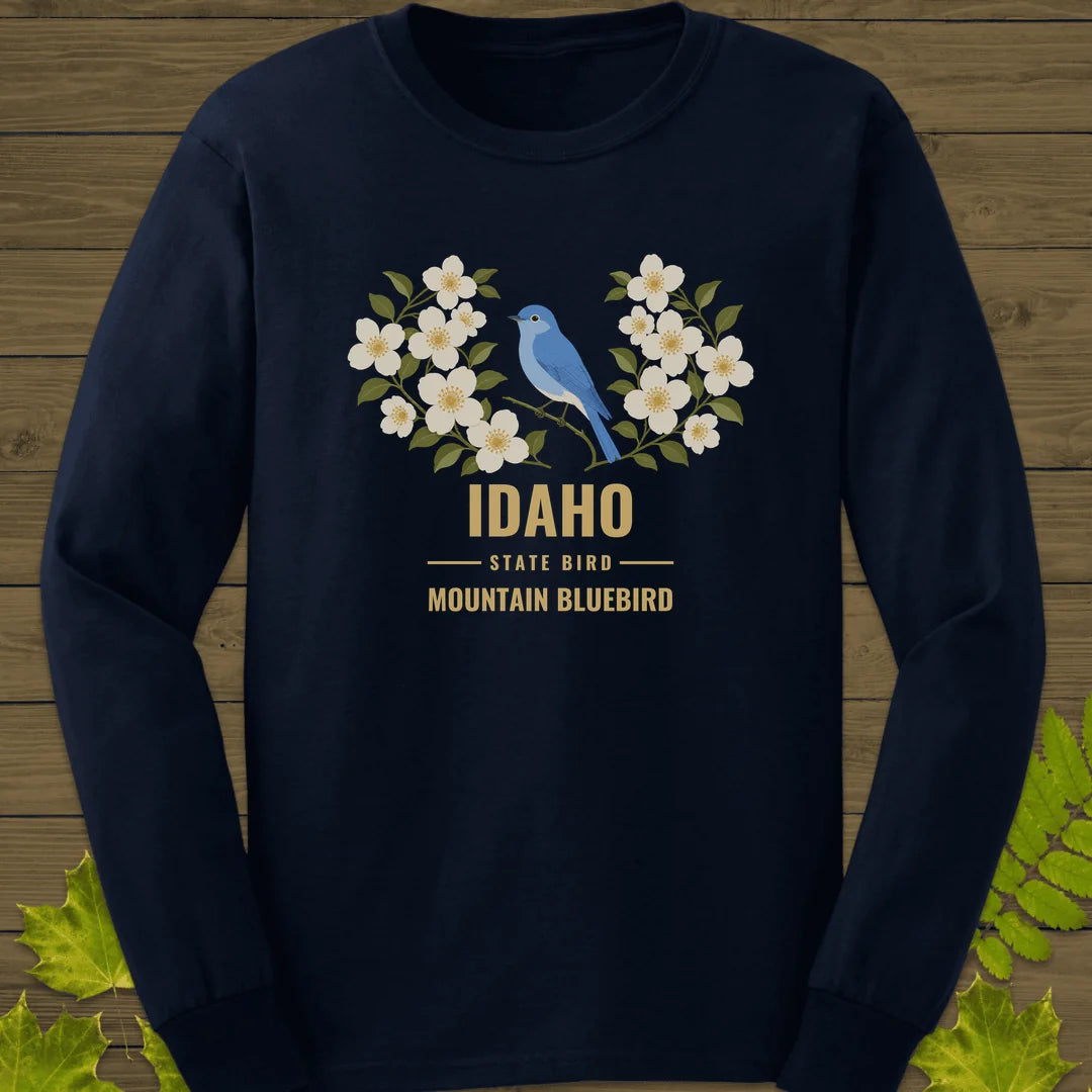Idaho State Bird Long Sleeve in Navy