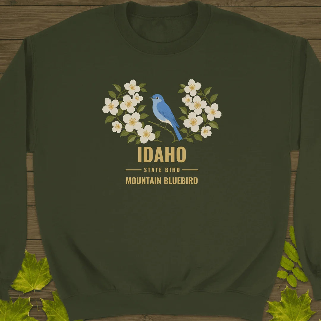 Idaho State Bird Sweatshirt in Military Green