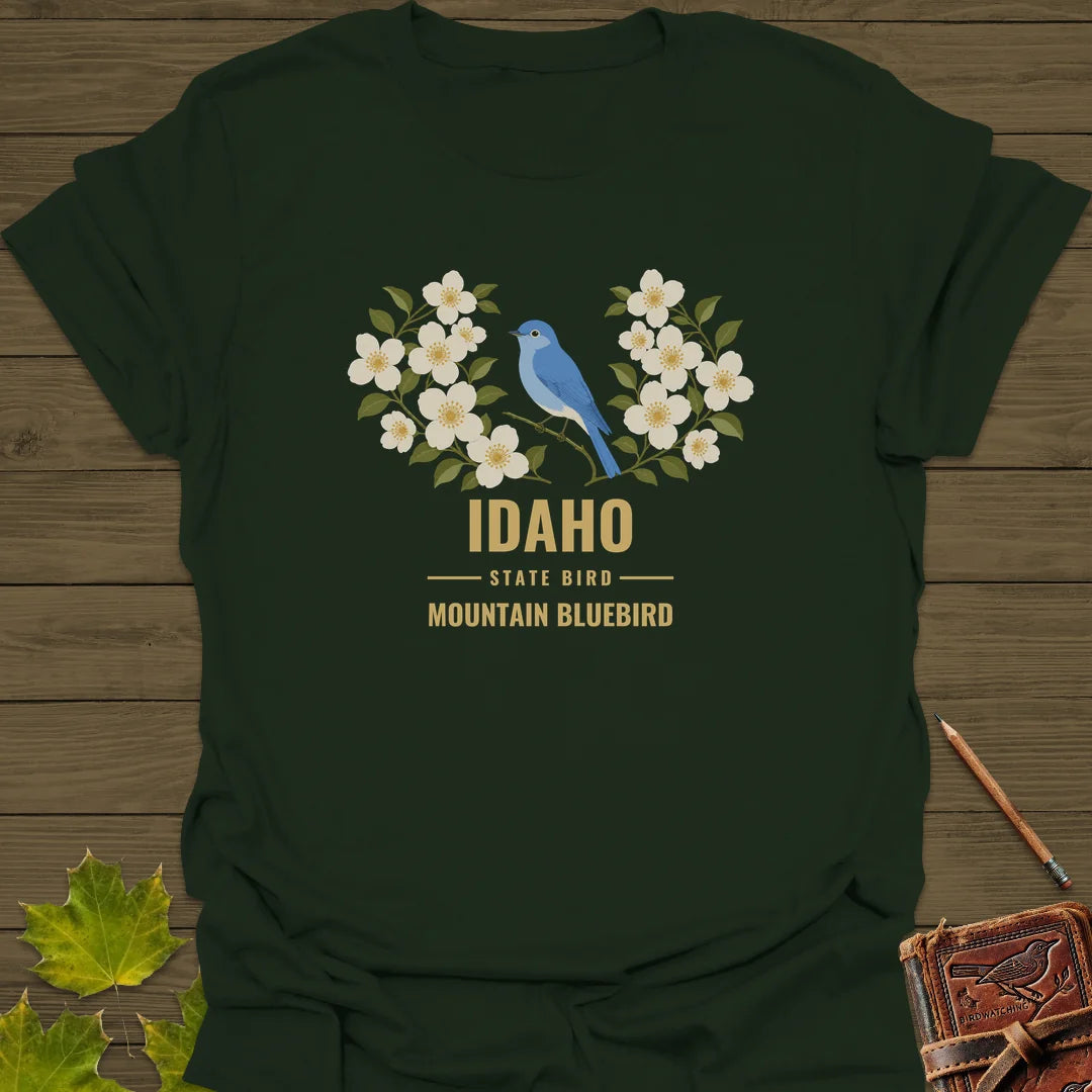 Idaho State Bird T-Shirt in Forest Green
