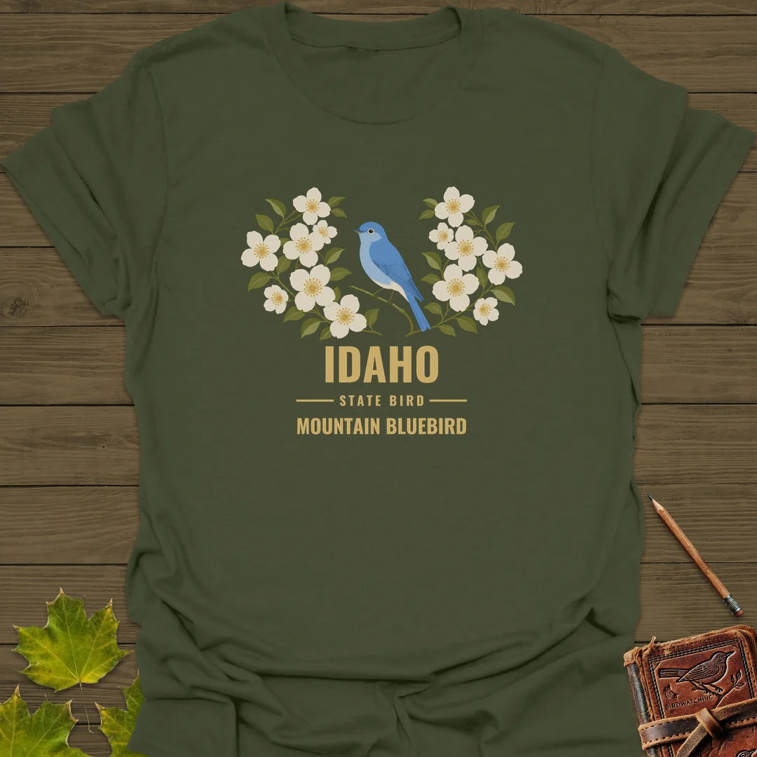 Idaho State Bird T-Shirt in Military Green