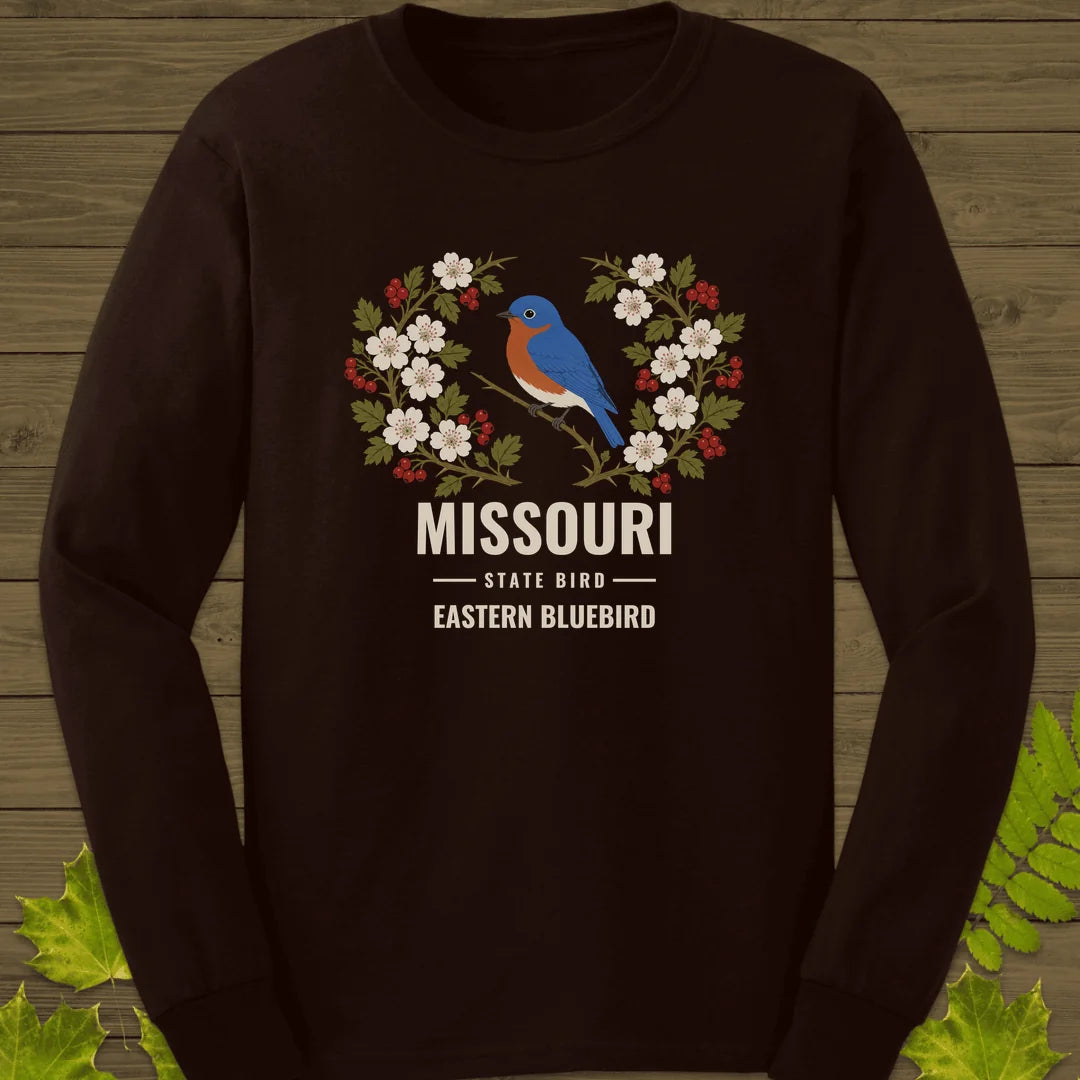Missouri State Bird Long Sleeve in Dark Chocolate