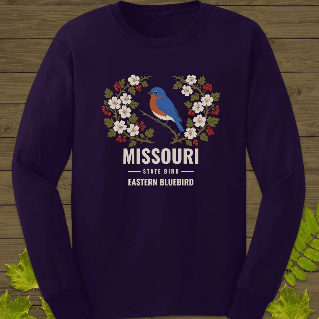 Missouri State Bird Long Sleeve in Purple
