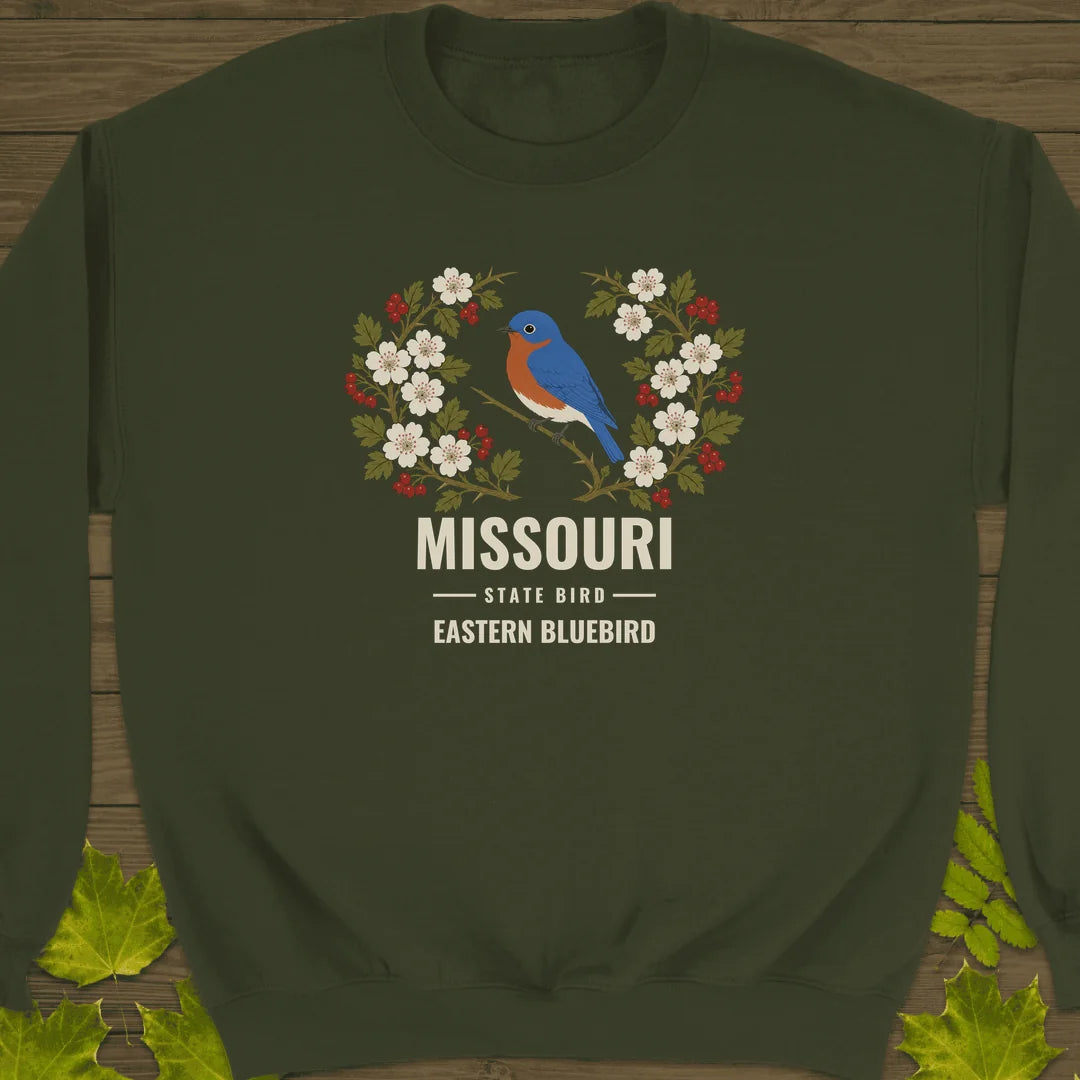 Missouri State Bird Sweatshirt in Military Green