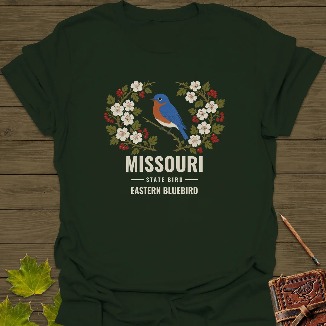 Missouri State Bird T-Shirt in Forest Green
