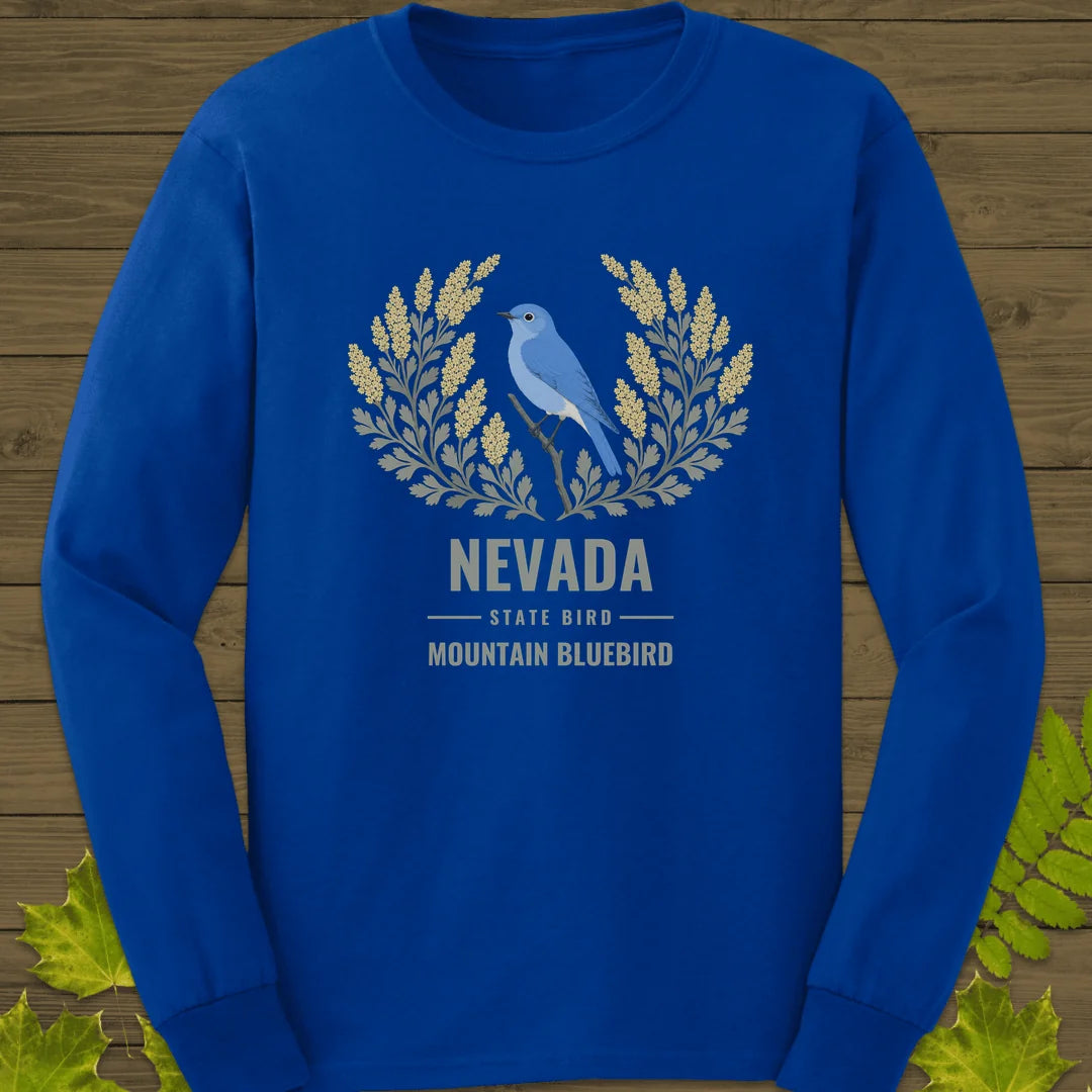 Nevada State Bird Long Sleeve in Royal