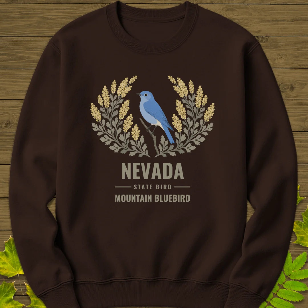 Nevada State Bird Sweatshirt in Dark Chocolate