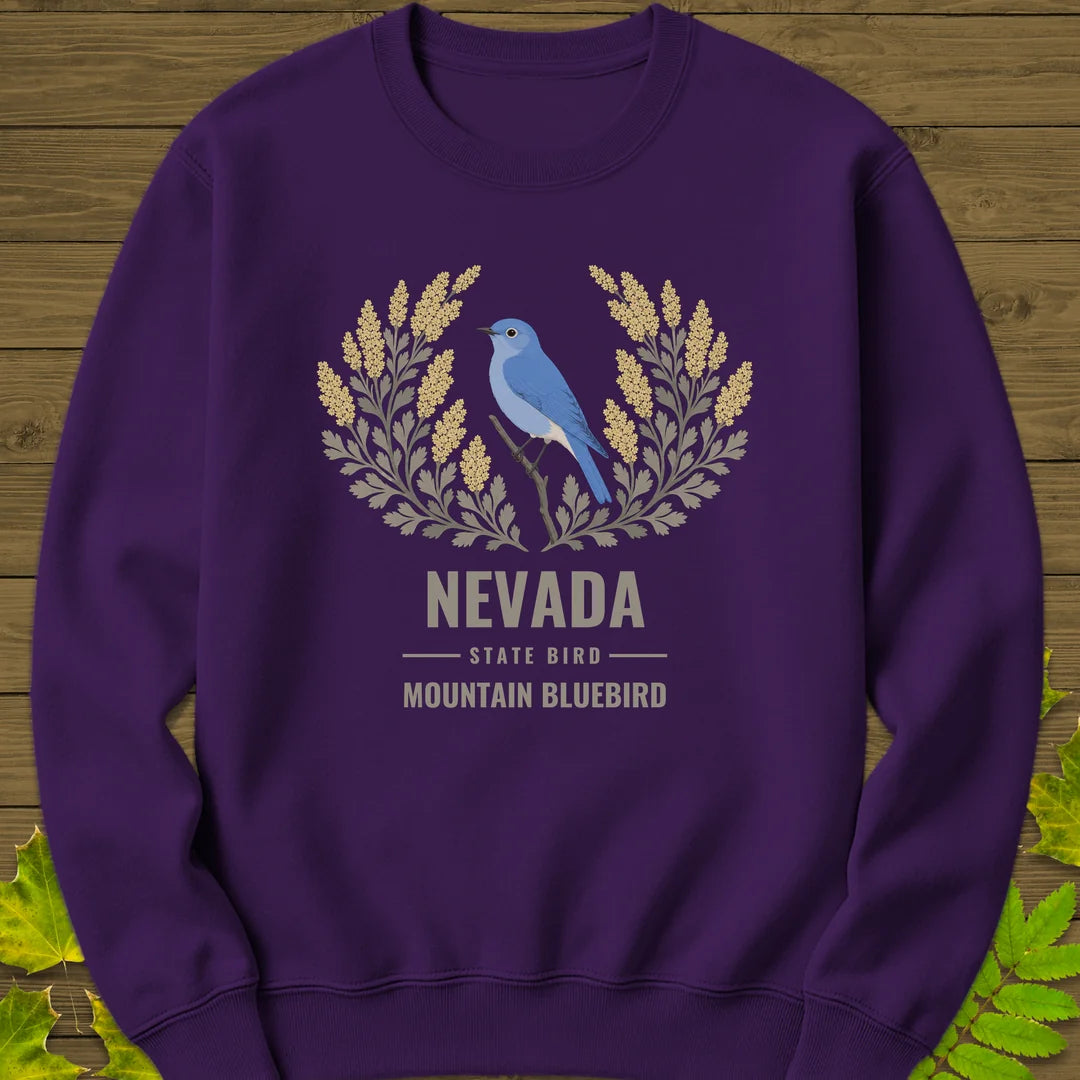 Nevada State Bird Sweatshirt in Purple