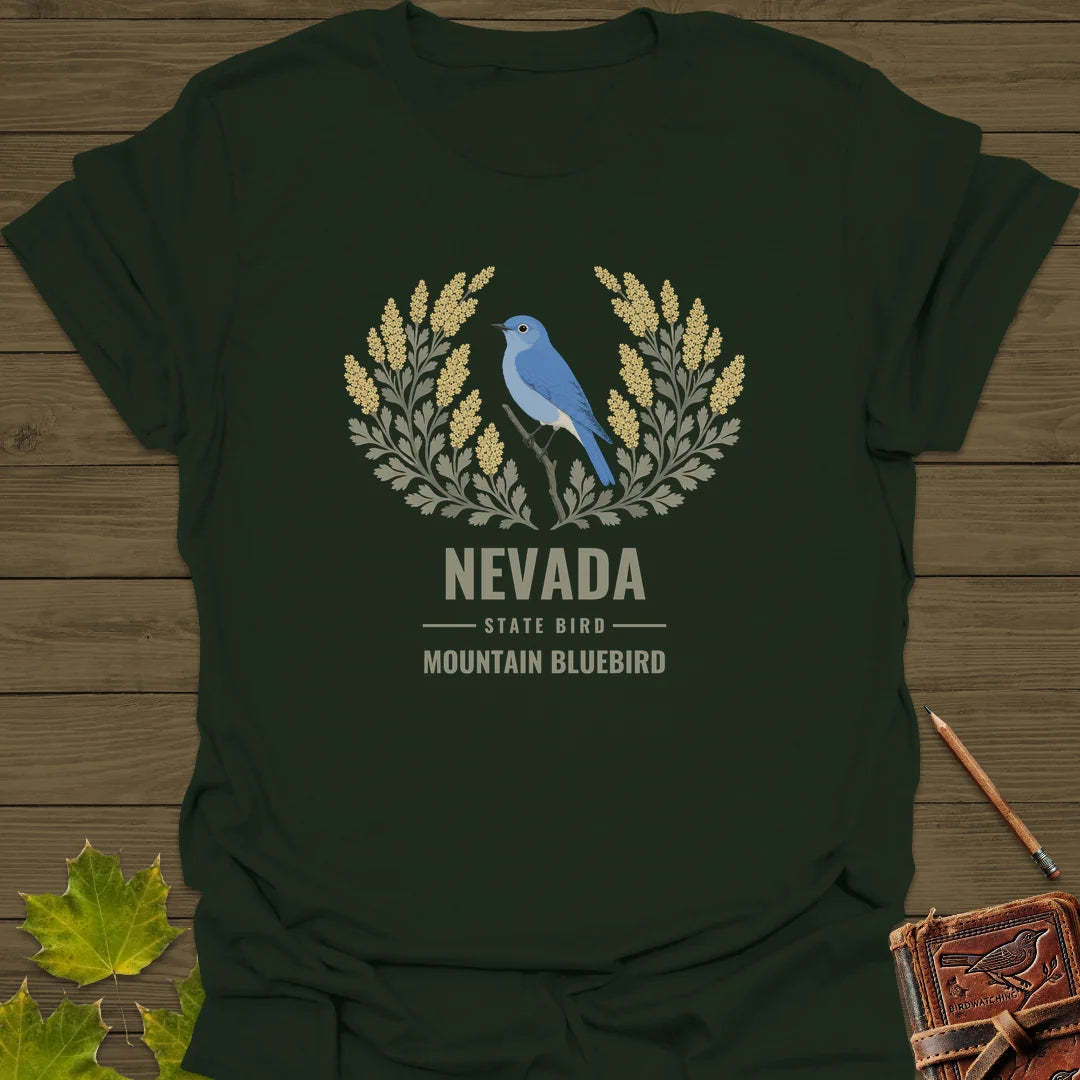Nevada State Bird T-Shirt in Forest Green