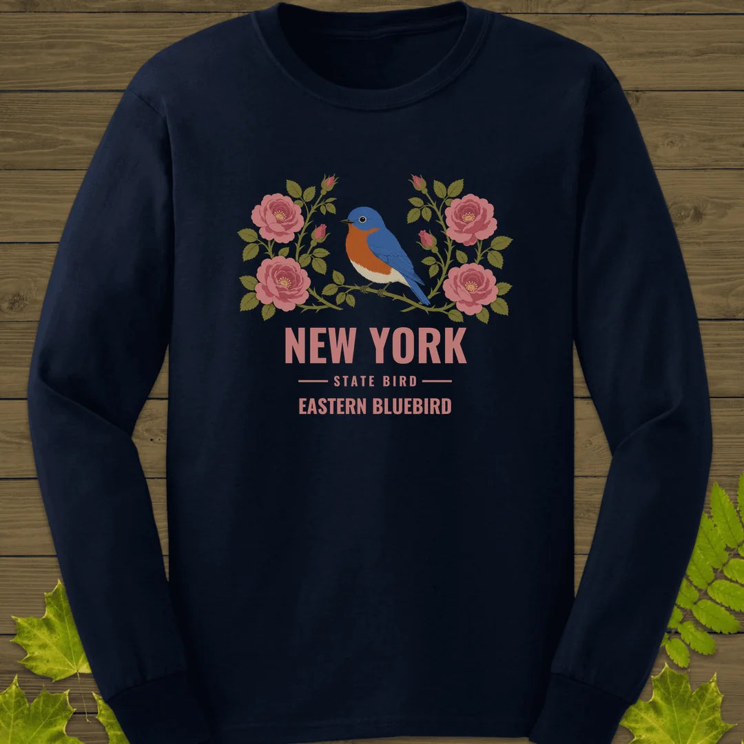 New York State Bird Long Sleeve in Navy