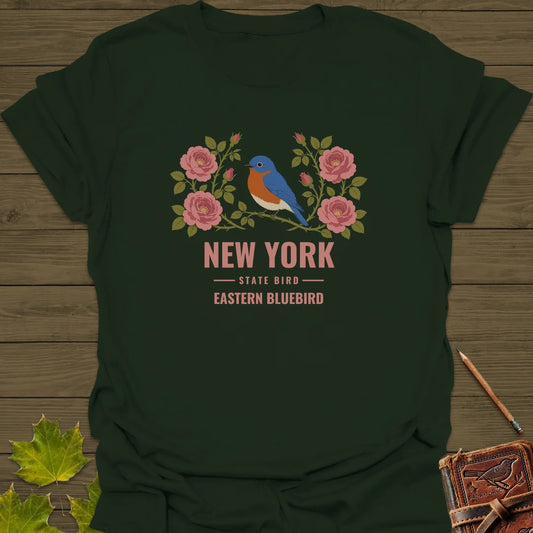 New York State Bird T-Shirt in Forest Green