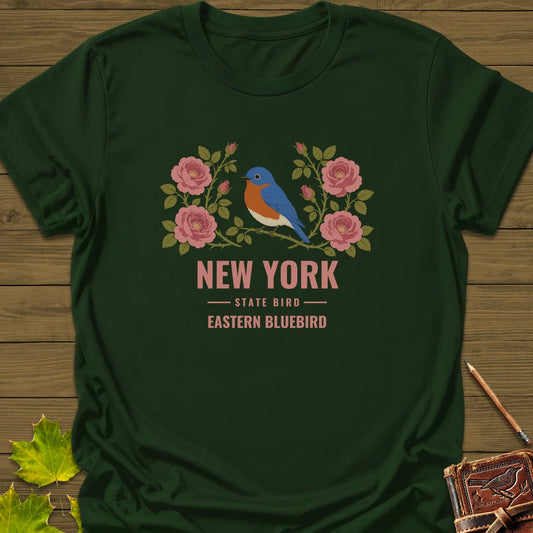 New York State Bird T-Shirt in Forest Green