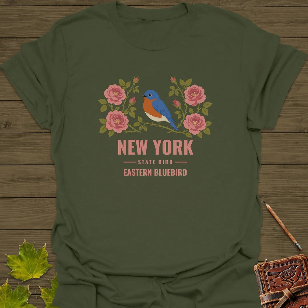 New York State Bird T-Shirt in Military Green