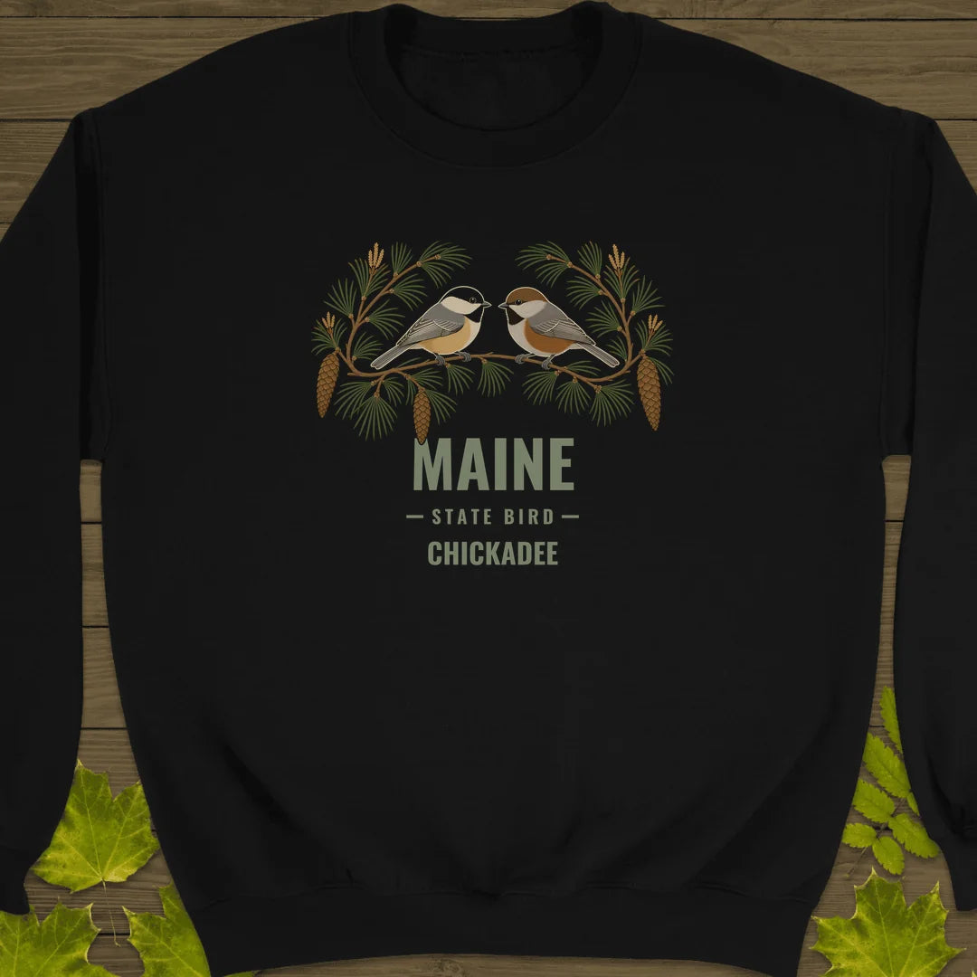 Maine State Bird Sweatshirt in Black