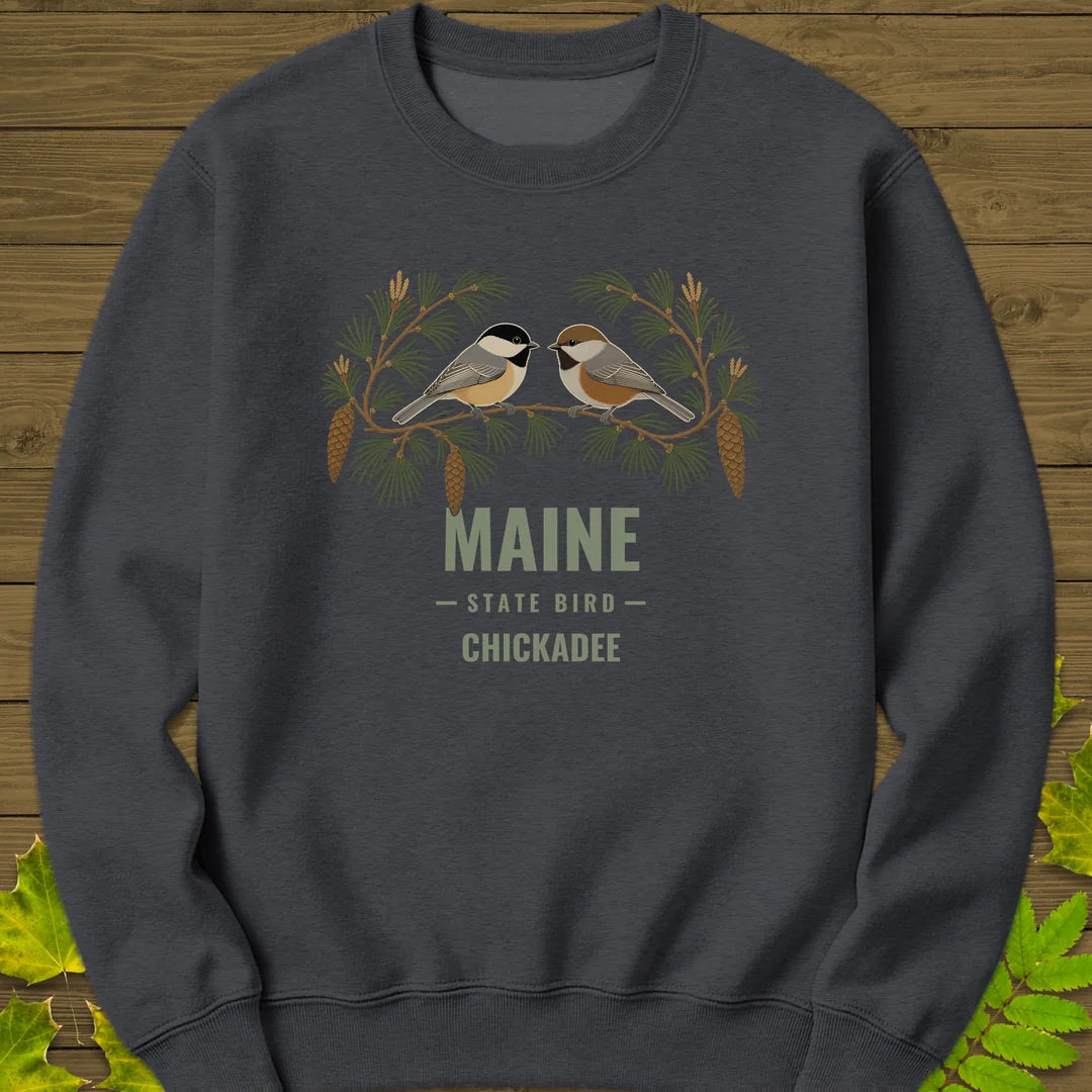 Maine State Bird Sweatshirt in Dark Heather