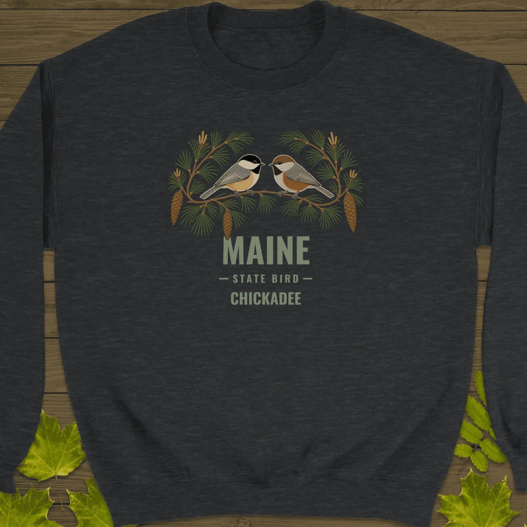 Maine State Bird Sweatshirt in Dark Heather