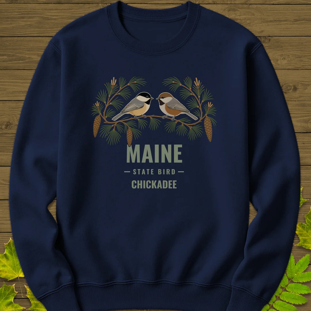 Maine State Bird Sweatshirt in Navy