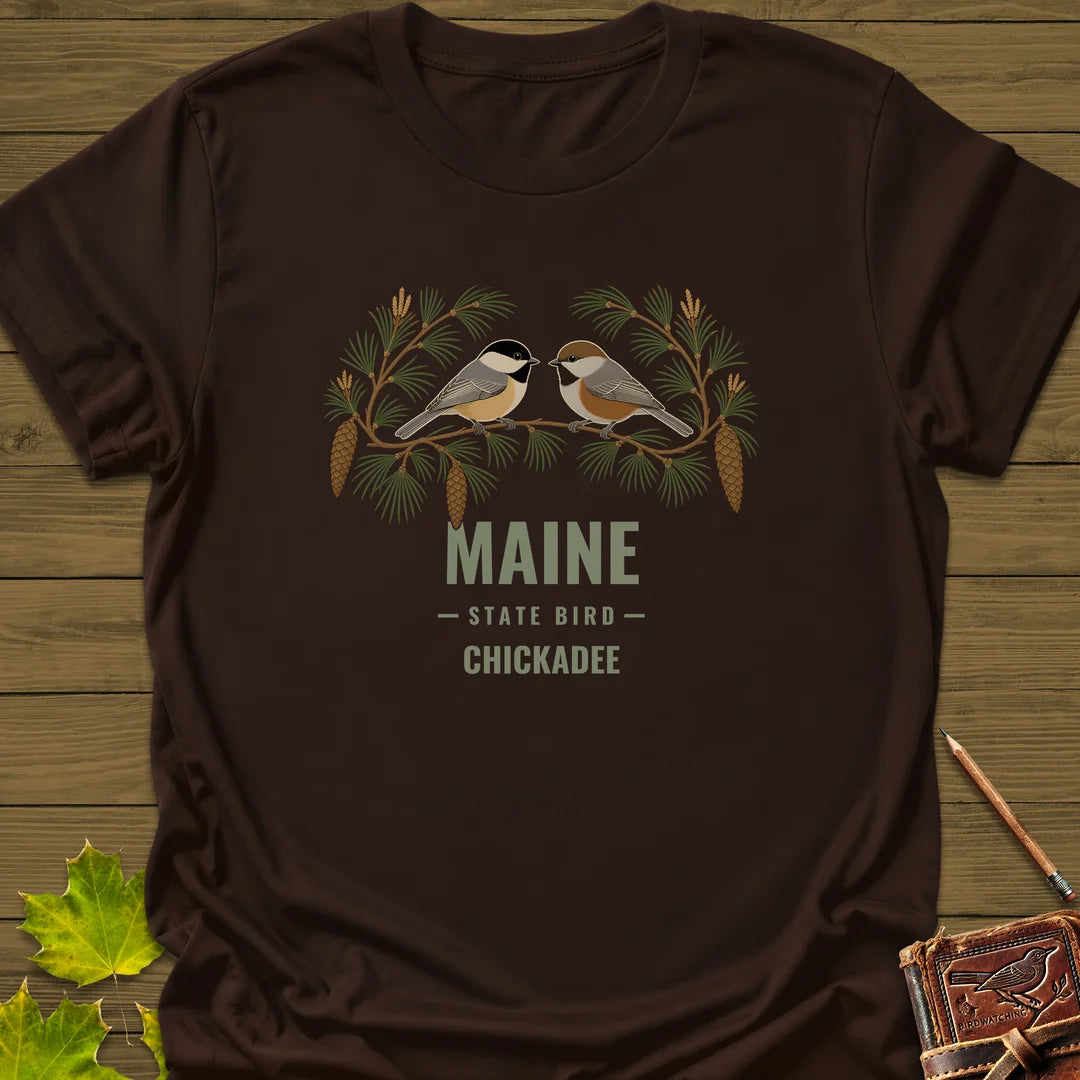 Maine State Bird T-Shirt in Dark Chocolate