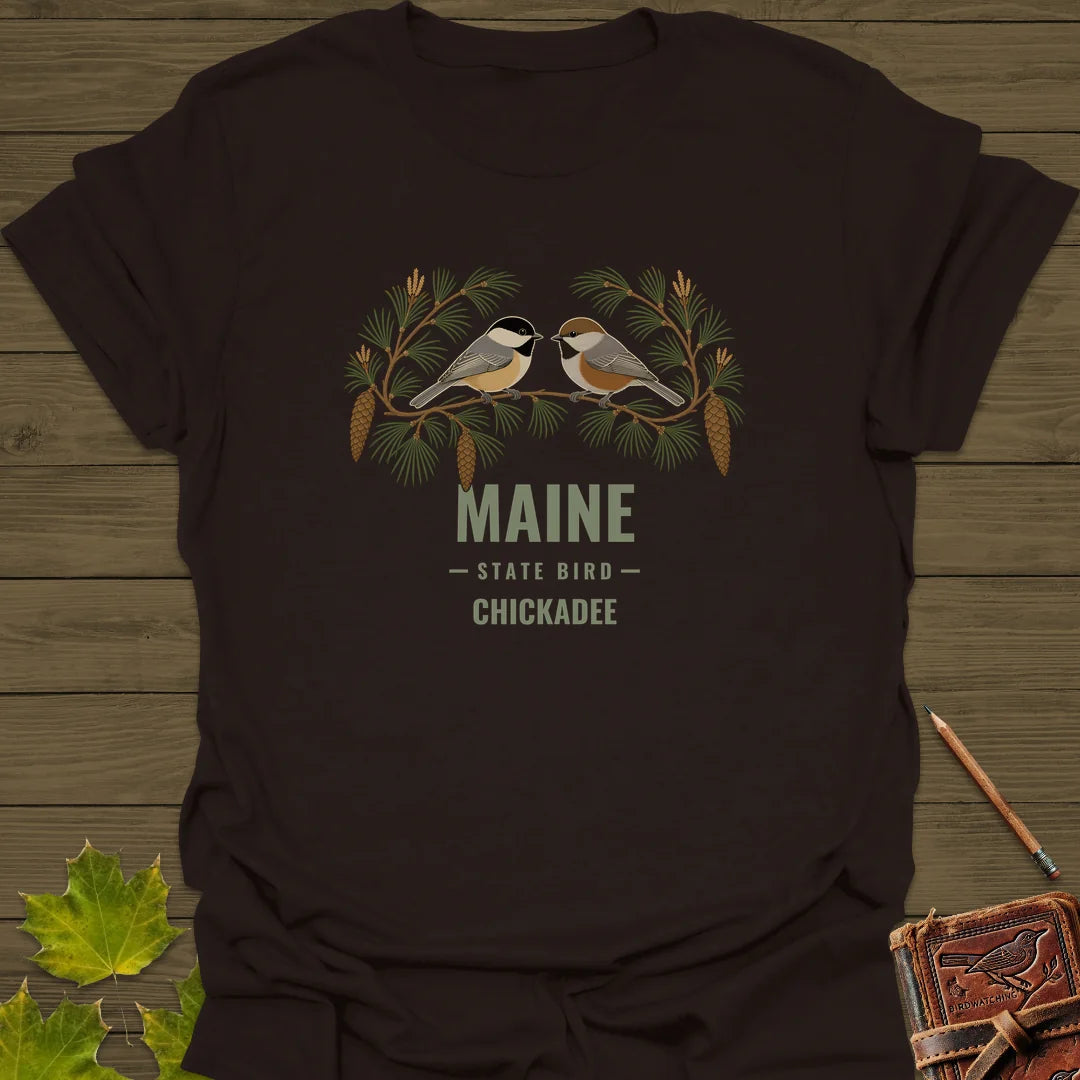 Maine State Bird T-Shirt in Dark Chocolate