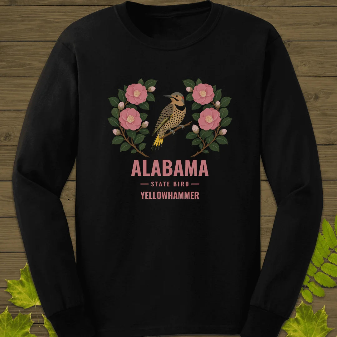 Alabama State Bird Long Sleeve in Black