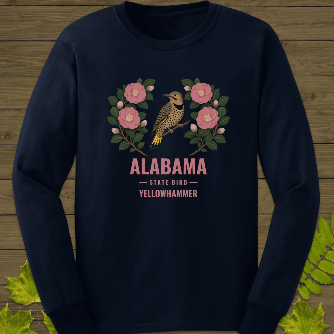 Alabama State Bird Long Sleeve in Navy