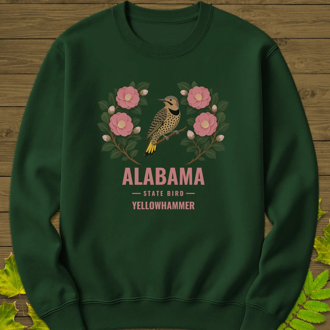 Alabama State Bird Sweatshirt in Forest Green