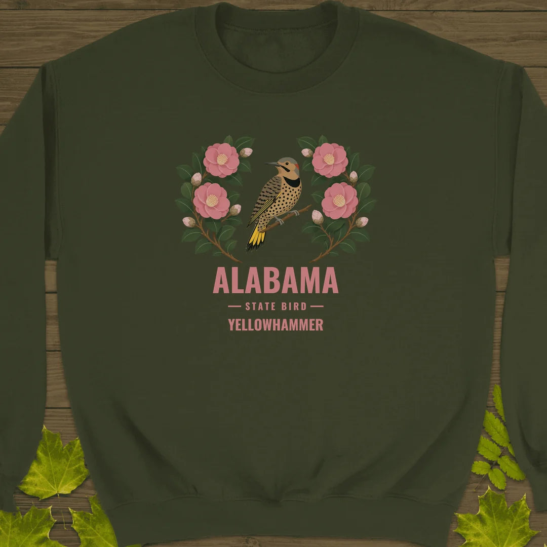 Alabama State Bird Sweatshirt in Military Green
