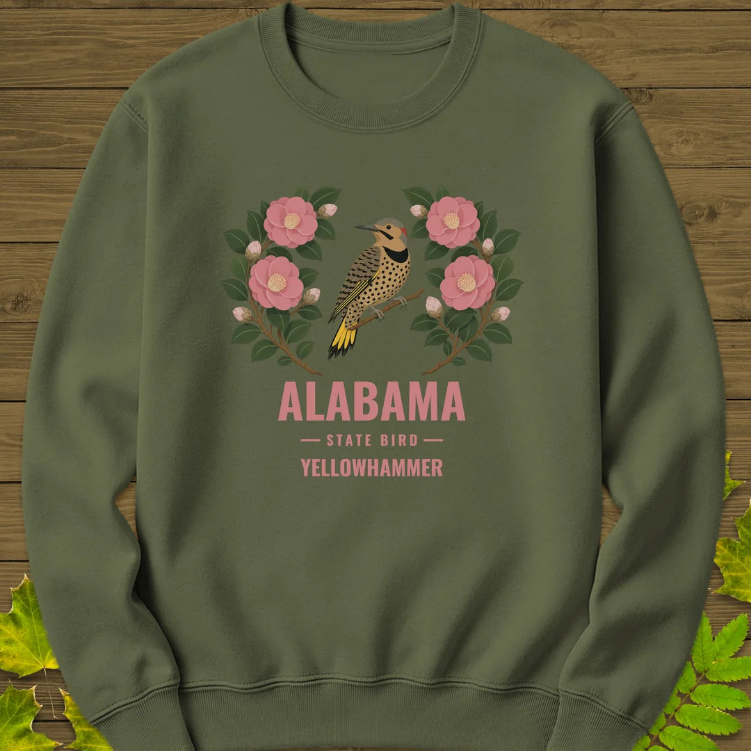Alabama State Bird Sweatshirt in Military Green
