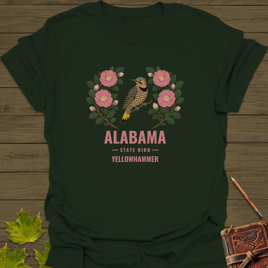 Alabama State Bird T-Shirt in Forest Green