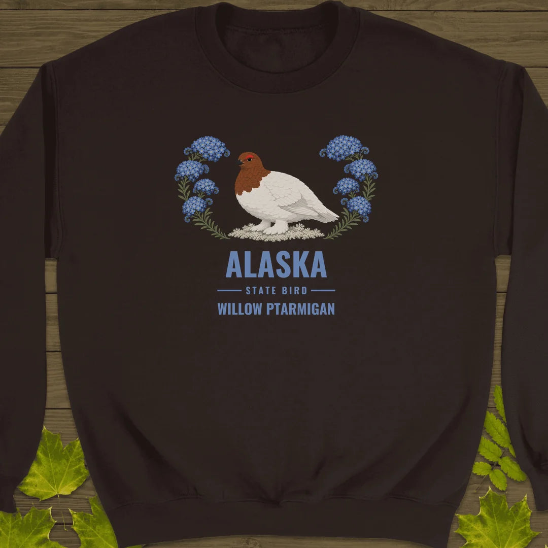 Alaska State Bird Sweatshirt in Dark Chocolate