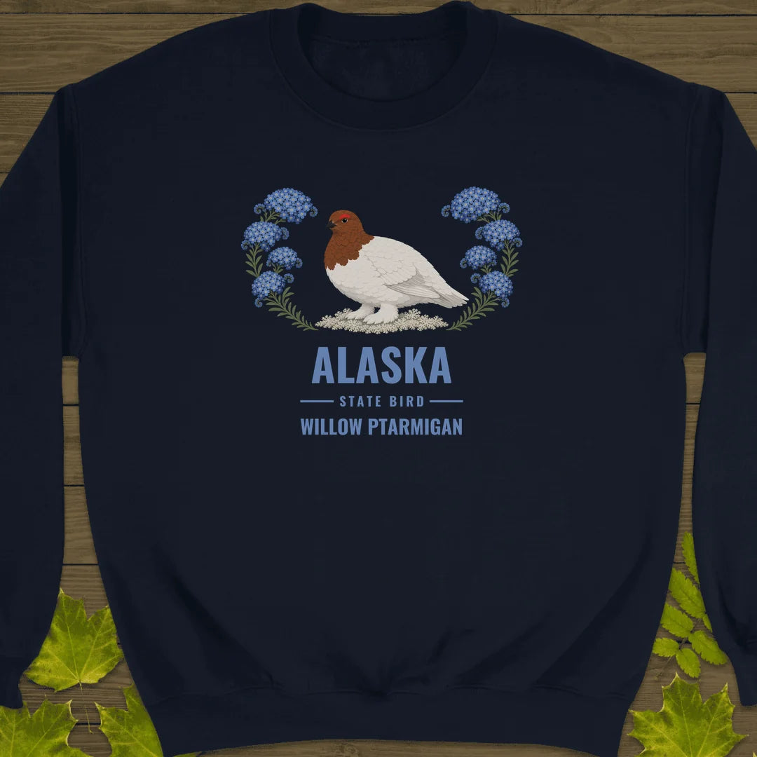Alaska State Bird Sweatshirt in Navy