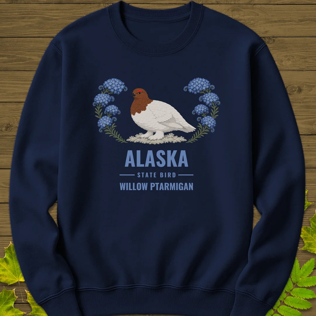 Alaska State Bird Sweatshirt in Navy