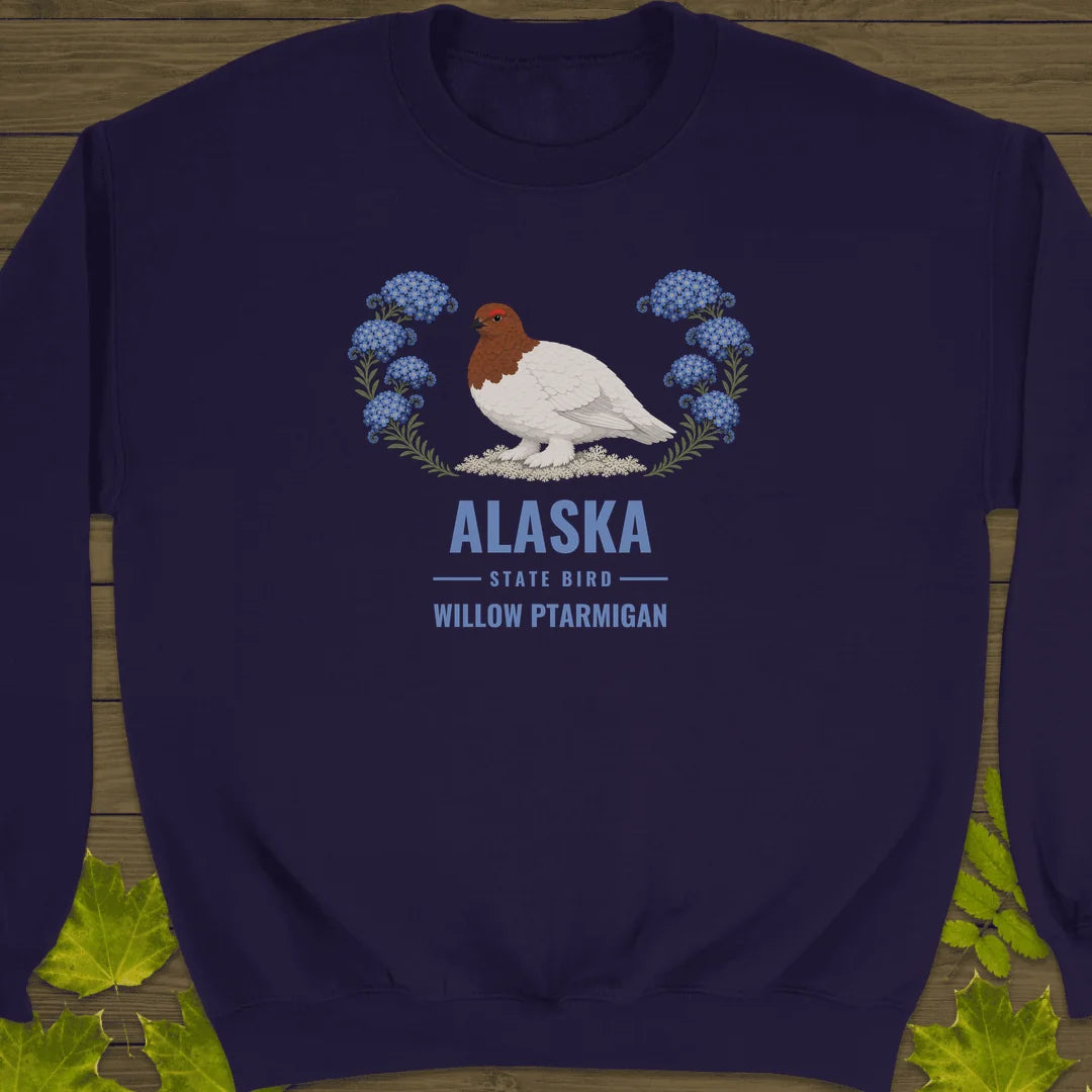 Alaska State Bird Sweatshirt in Purple