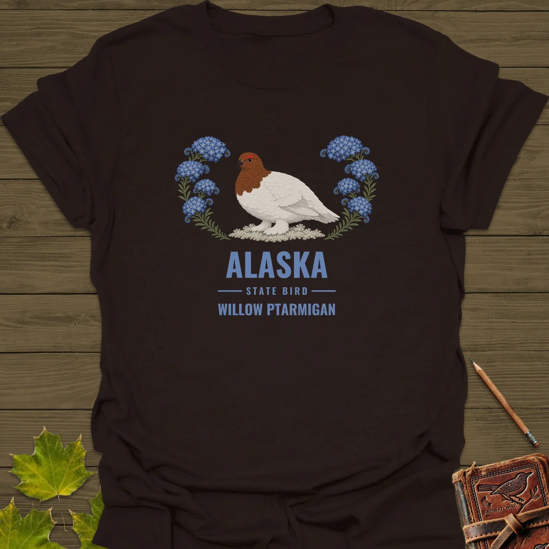 Alaska State Bird T-Shirt in Dark Chocolate