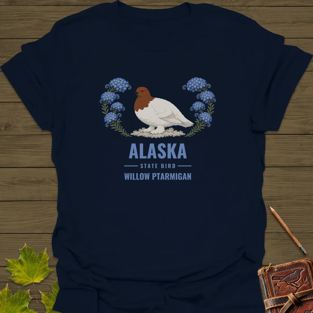 Alaska State Bird T-Shirt in Navy