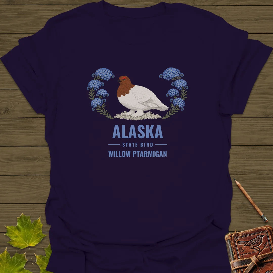 Alaska State Bird T-Shirt in Purple
