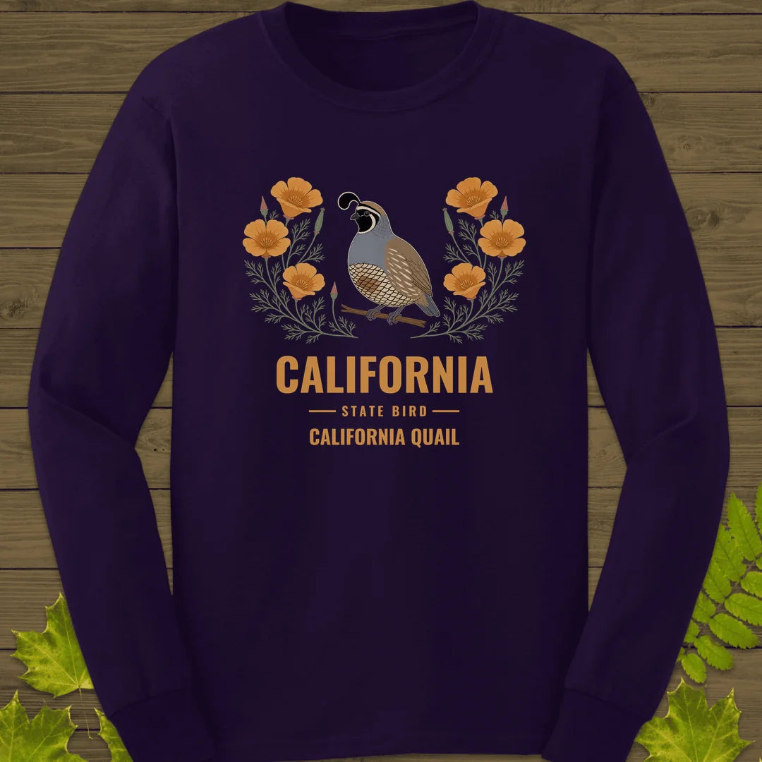 California State Bird Long Sleeve in Purple