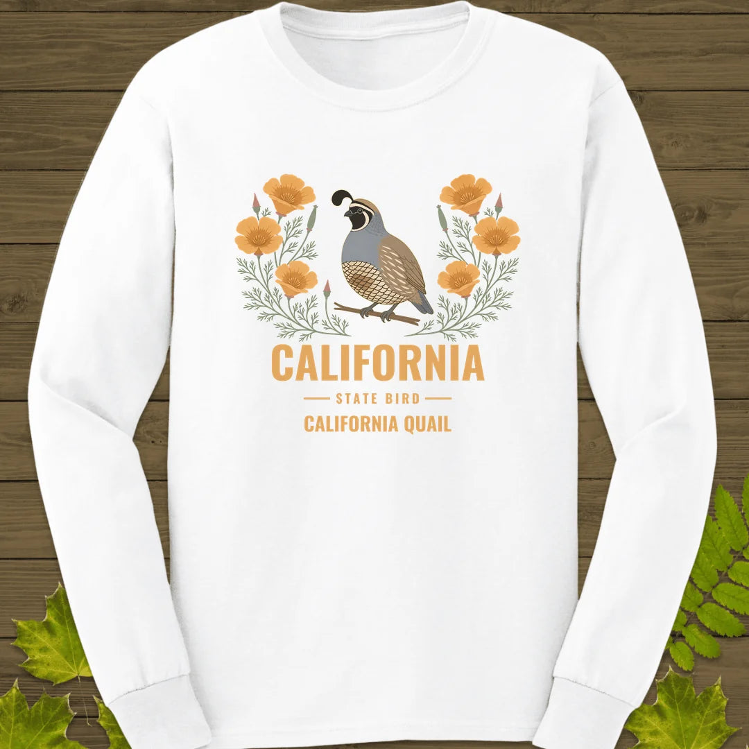 California State Bird Long Sleeve in White