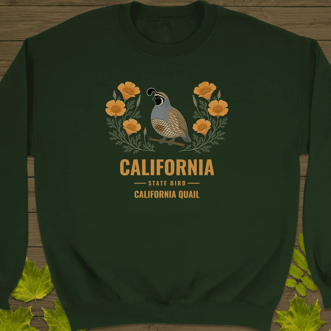California State Bird Sweatshirt in Forest Green